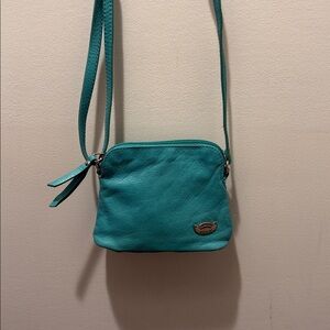 L’Artigiano sorrentino made in Italy genuine leather teal mini purse